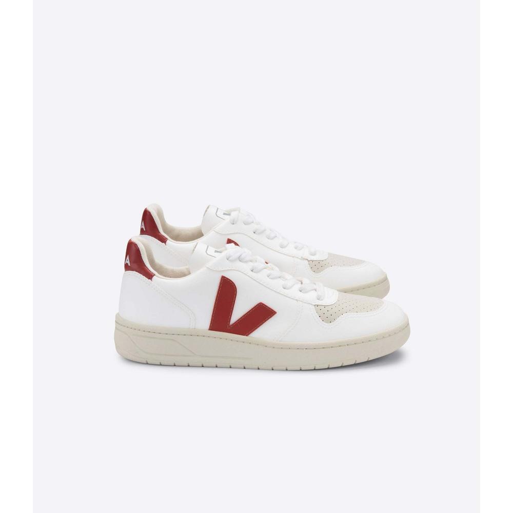 Pantofi Barbati Veja V-10 CWL White/Red | RO 282JPQ